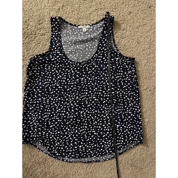 J CREW MERCANTILE Tank Top Sleeveless Navy / White Light Weight; Size Small‎ - Picture 6 of 7